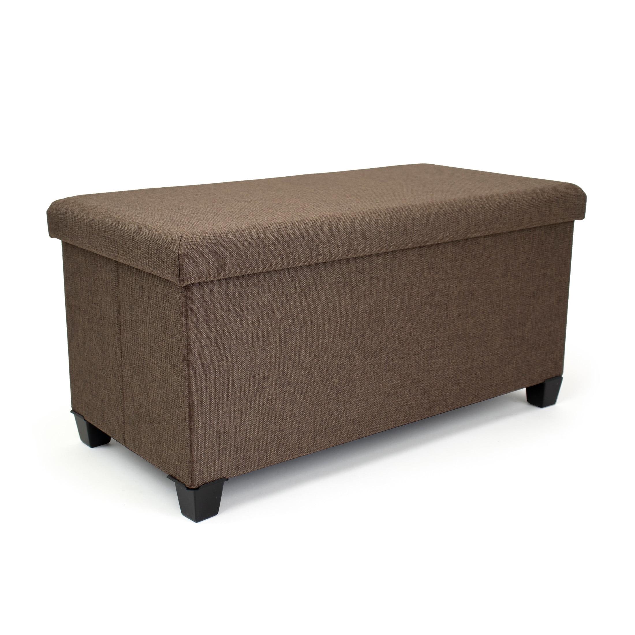 Sedona Storage Ottoman Taupe - Humble Crew: Modern Lift-Top Bench, Polyester Upholstery, MDF Frame