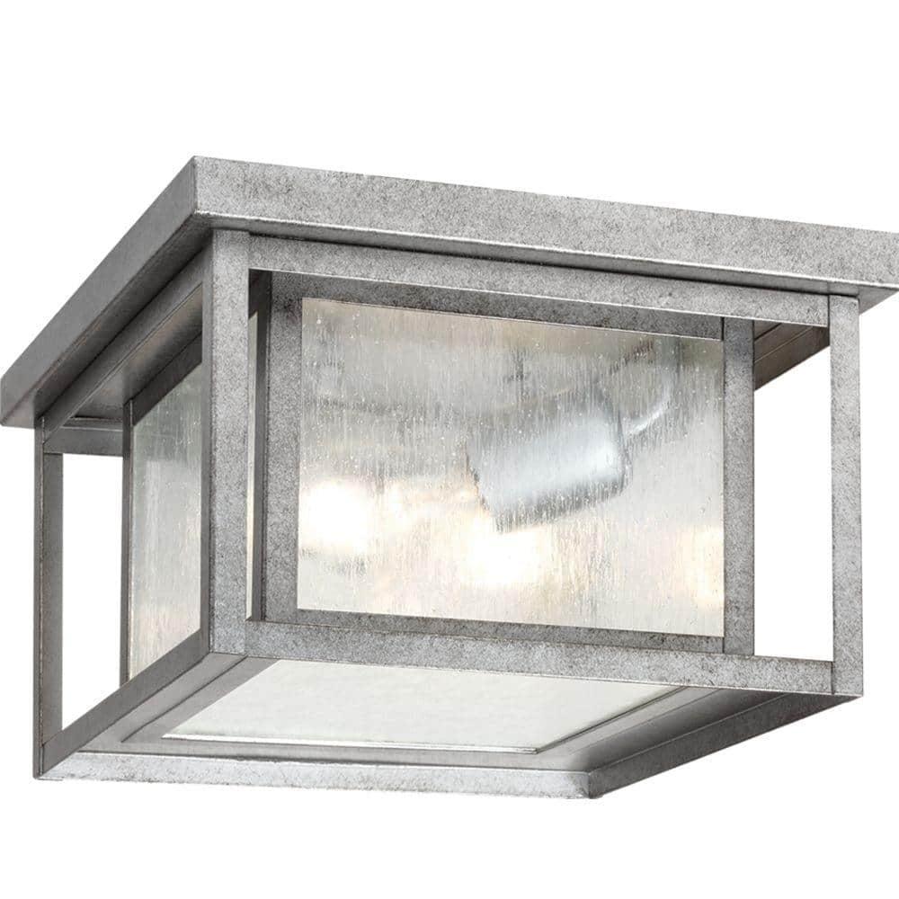 Vermont Seeded Square Outdoor Flush Mount