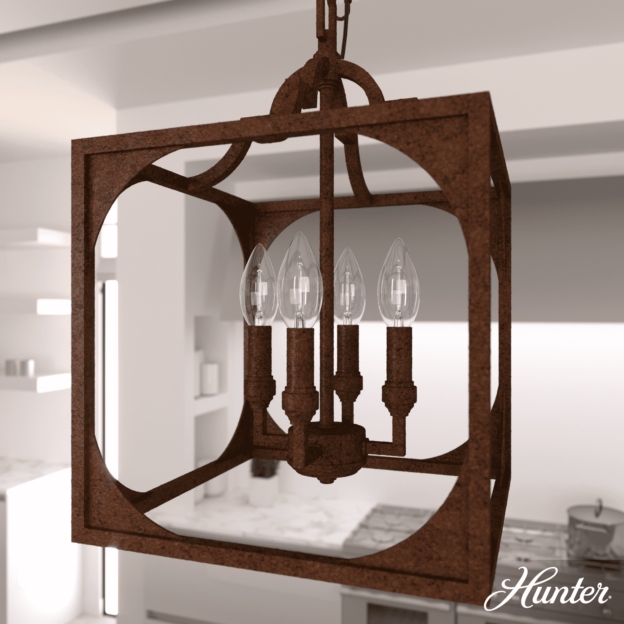 Highland Hill 4 - Light Lantern Square / Rectangle Chandelier