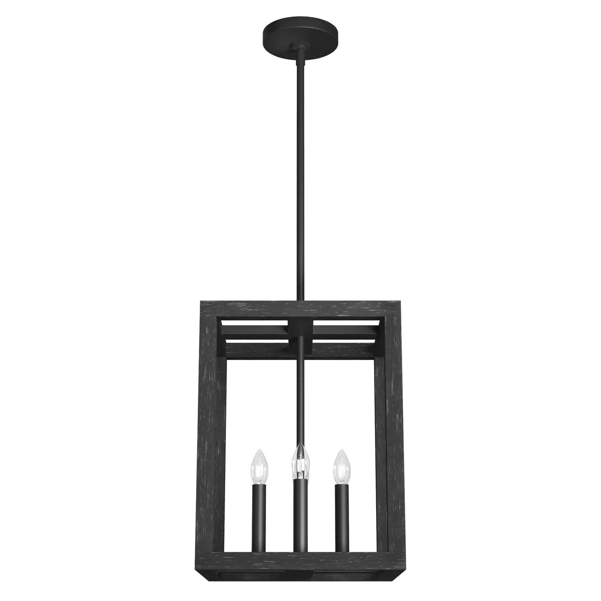 Squire Manor 12" Matte Black LED Lantern Pendant