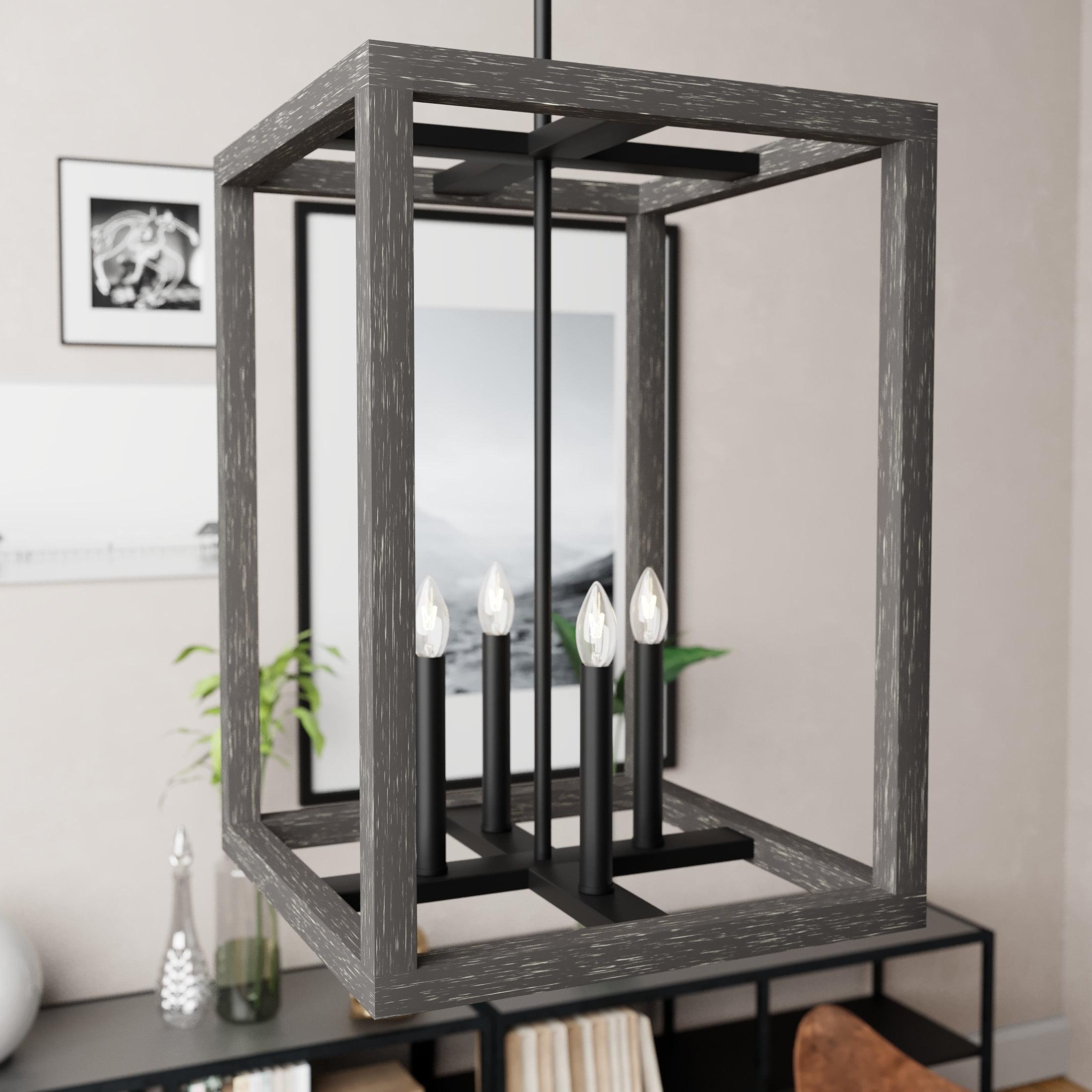 Hunter Fan Squire Manor 4 - Light Lantern Rectangle Chandelier
