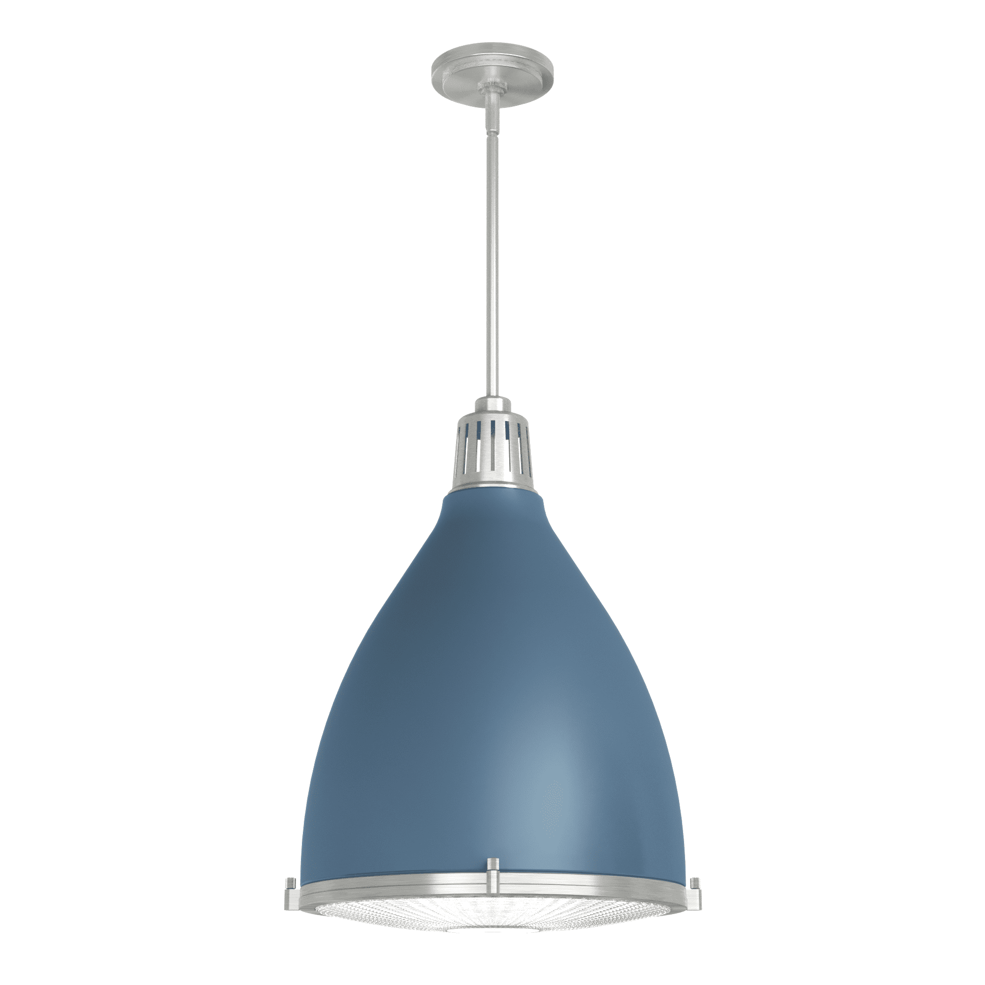 Bluff View 16" Indigo Blue Glass LED Pendant Light