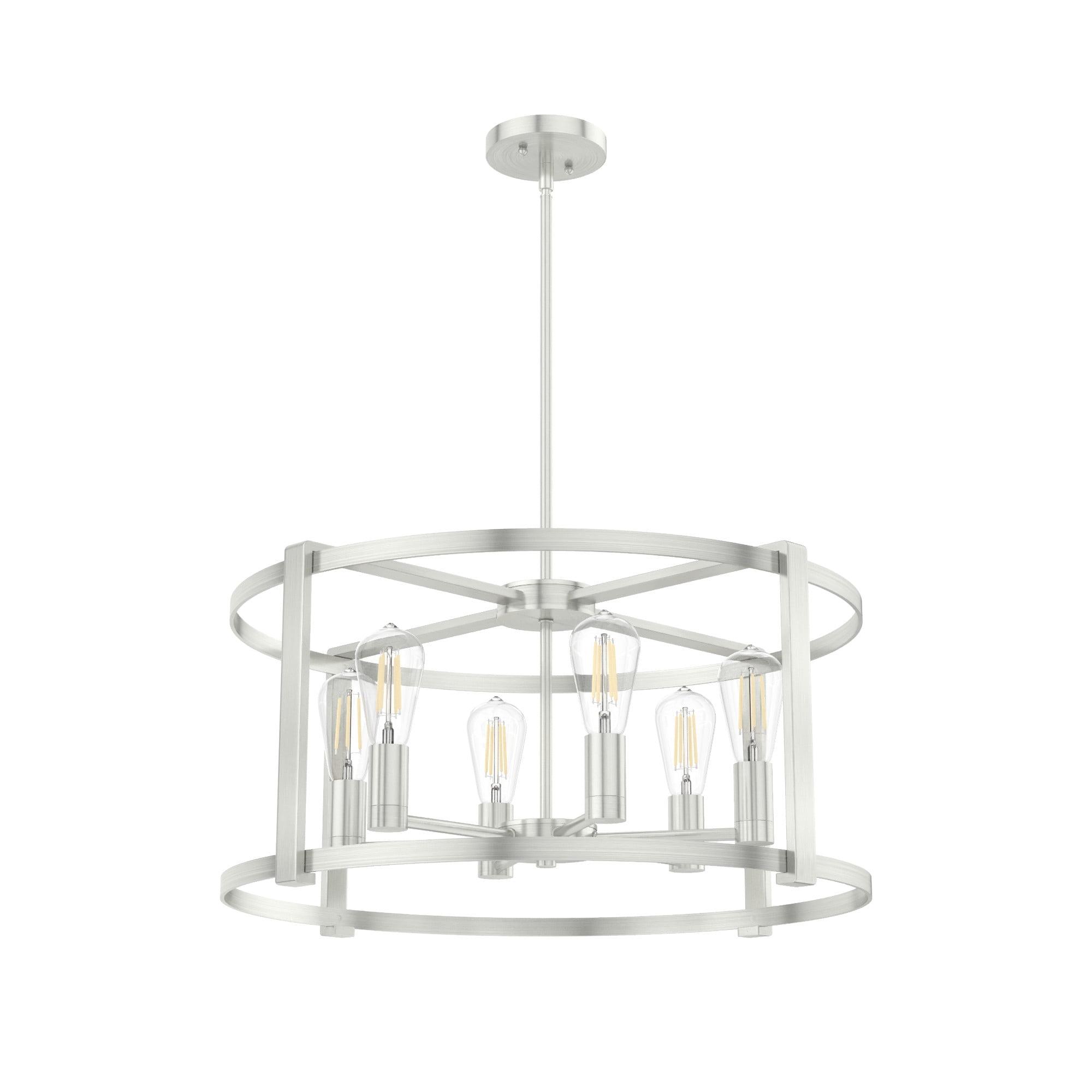 Astwood 26" Brushed Nickel Art Deco Drum Chandelier