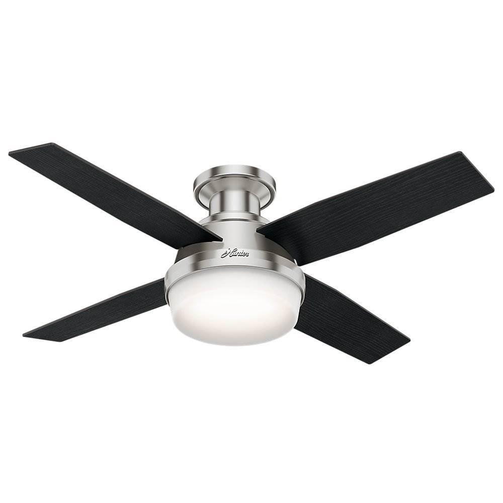 44" Dempsey Low Profile Ceiling Fan with Remote (Includes LED Light Bulb) - Hunter Fan