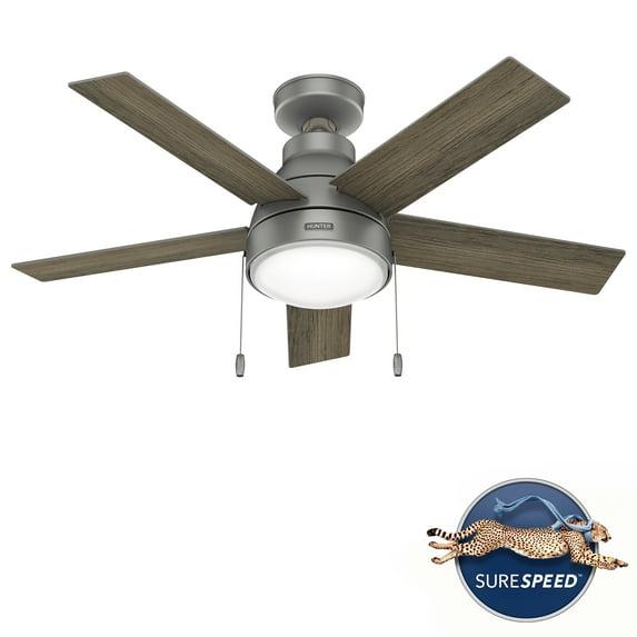 44" Elliston 5 - Blade Standard Ceiling Fan with Pull Chain and Light Kit Included