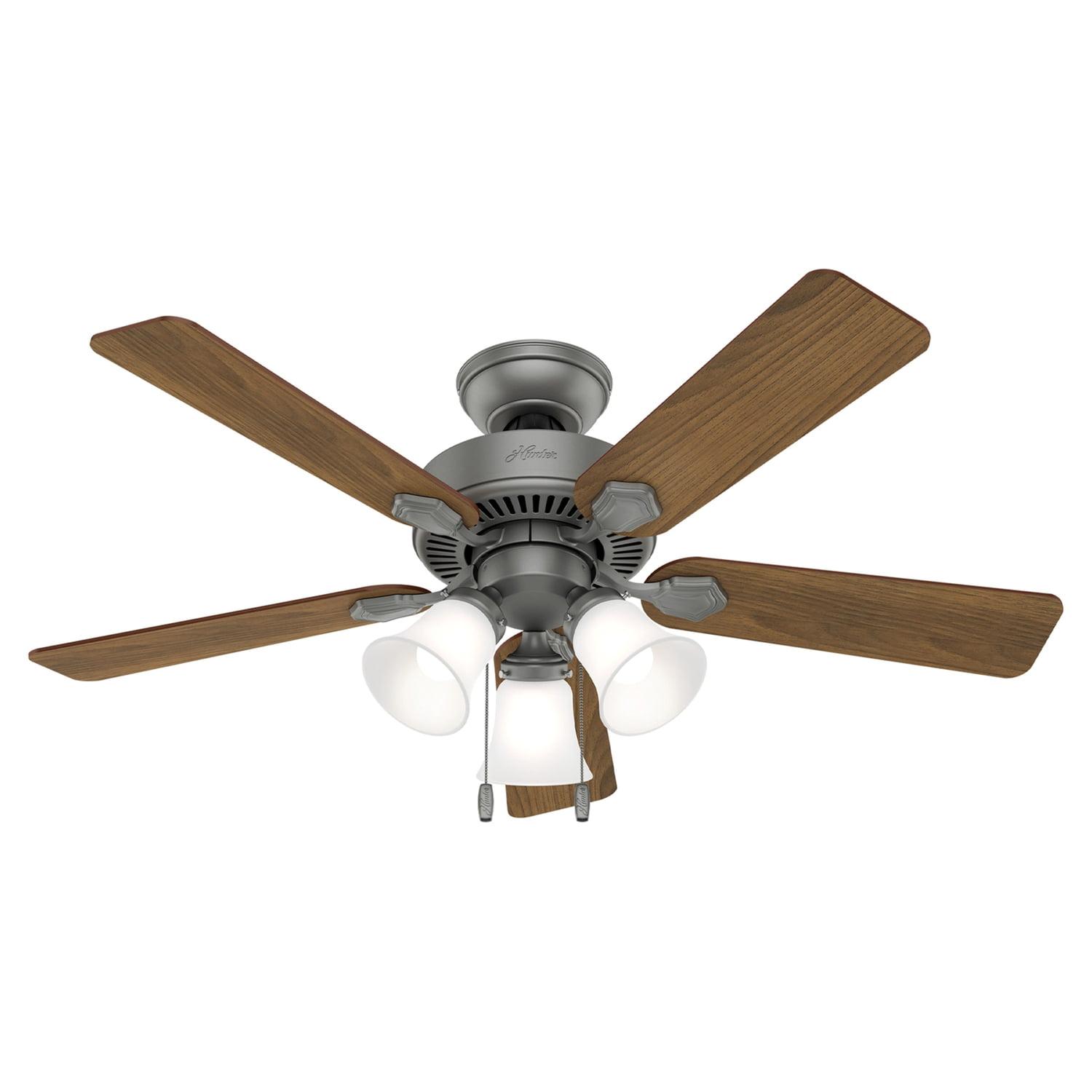 44" Swanson 5 - Blade Standard Ceiling Fan with Pull Chain and Light Kit Included