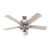 Devon Park 52" 5 - Blade Farmhouse Indoor Ceiling Fan with LED Mason Jar Lights and Handheld Remote