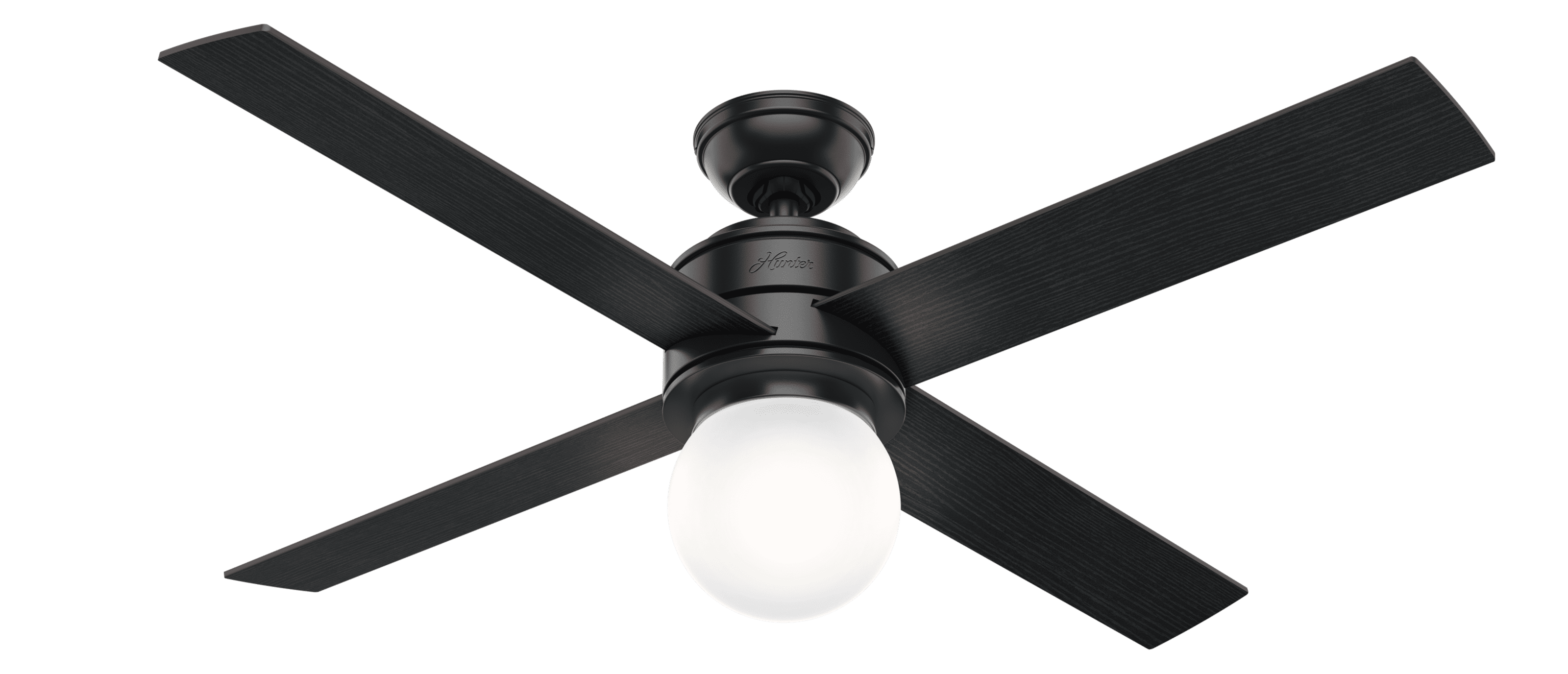 52" Hepburn 4 - Blade Standard Ceiling Fan with Wall Control and Light Kit Included