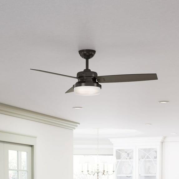 Hunter Fan 52" Sentinel 3 -Blade Standard Ceiling Fan with Remote Control and Light Kit Included