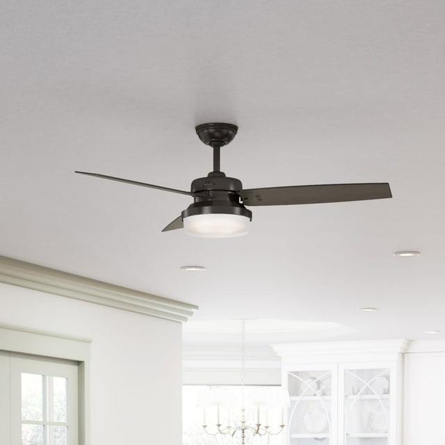 Hunter Fan 52" Sentinel 3 -Blade Standard Ceiling Fan with Remote Control and Light Kit Included
