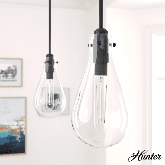 Hunter Fan Lundin 1 - Light Single Tear Drop Pendant