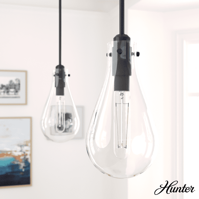 Hunter Fan Lundin 1 - Light Single Tear Drop Pendant
