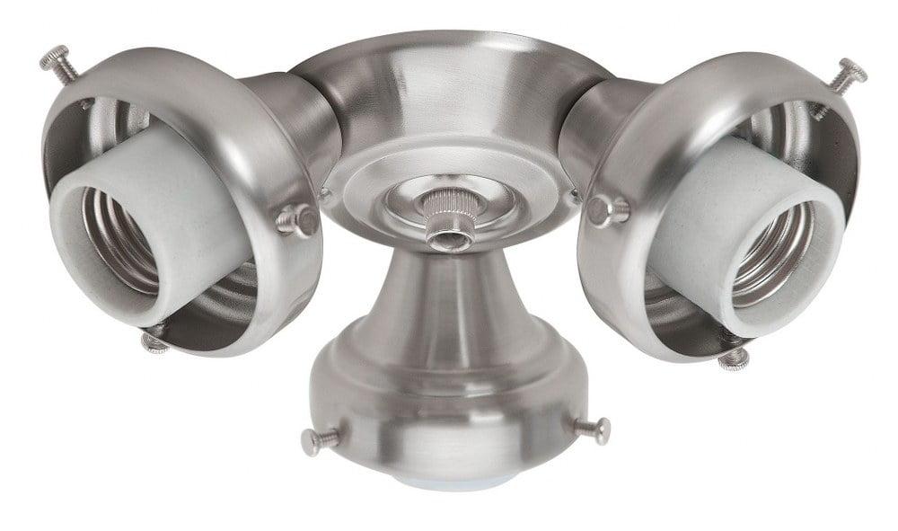 Hunter Brushed Nickel 3-Light Ceiling Fan Fitter Kit