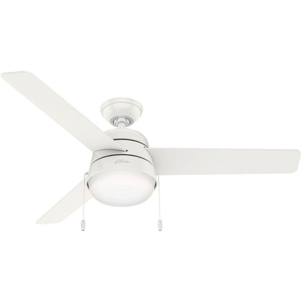 52" Aker 3 - Blade Outdoor Standard Ceiling Fan with Pull Chain and Light Kit Included