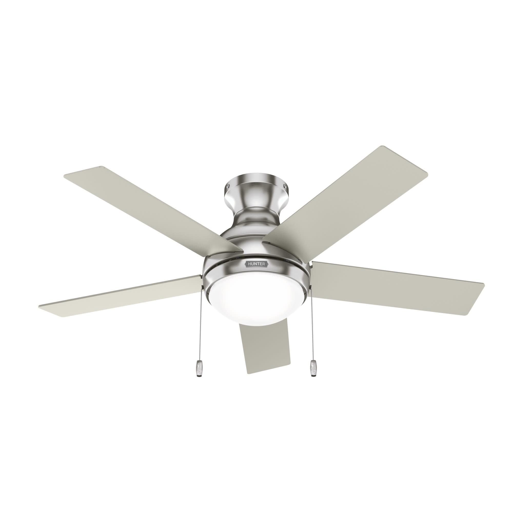 Aren 44" Brushed Nickel 5-Blade Ceiling Fan with LED Light