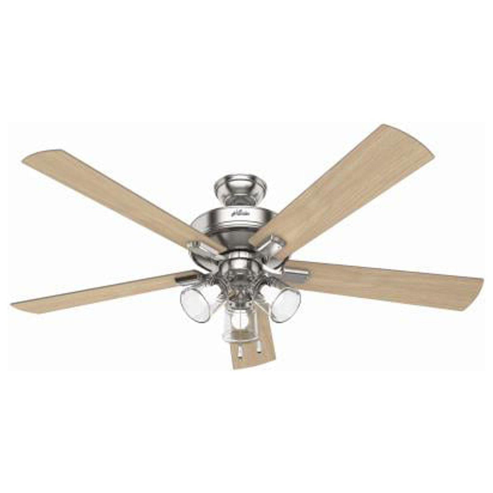 60" Crestfield 5 - Blade Ceiling Fan with Pull Chain and Light Kit Included