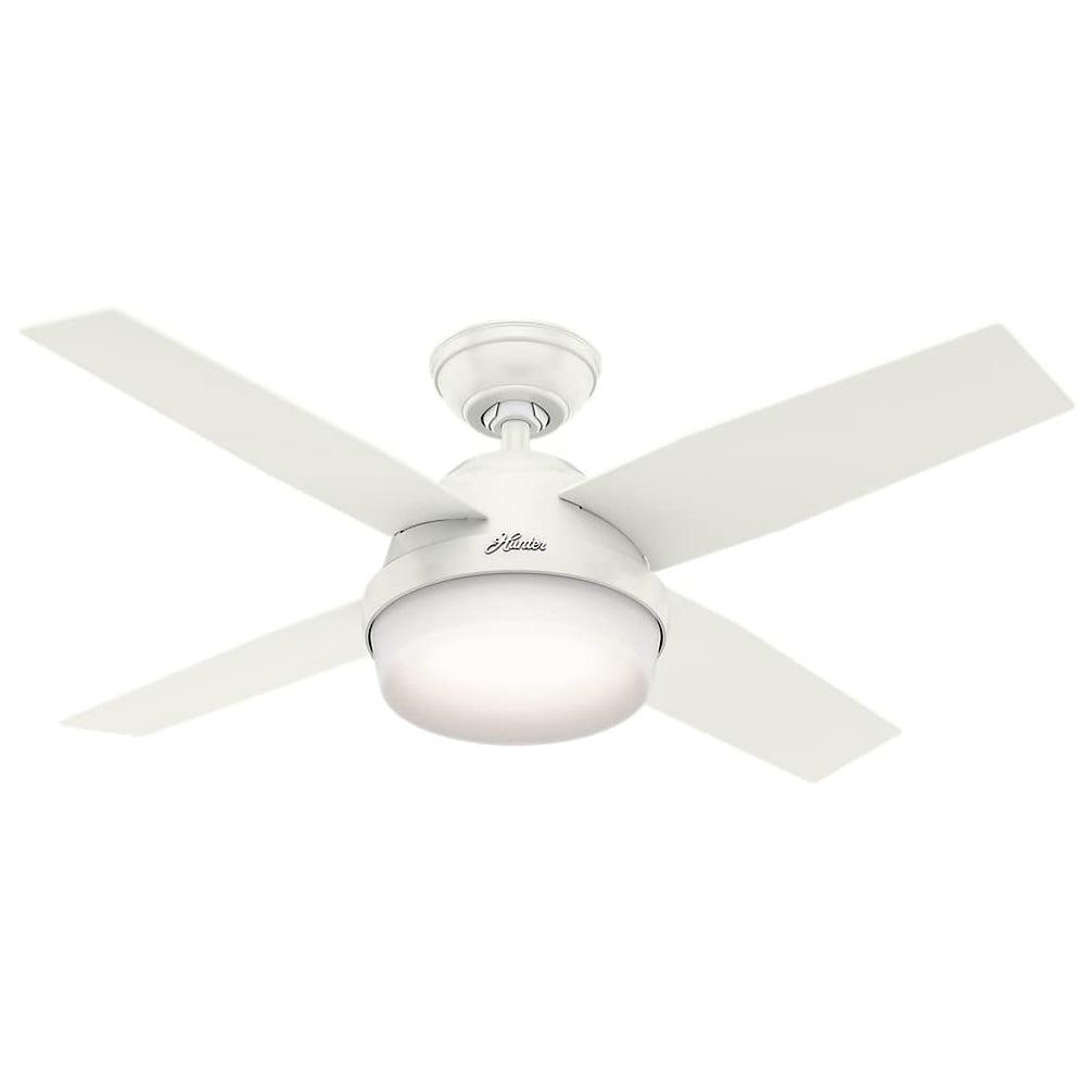 Dempsey 44" Fresh White LED Ceiling Fan with Remote and Reversible Blades