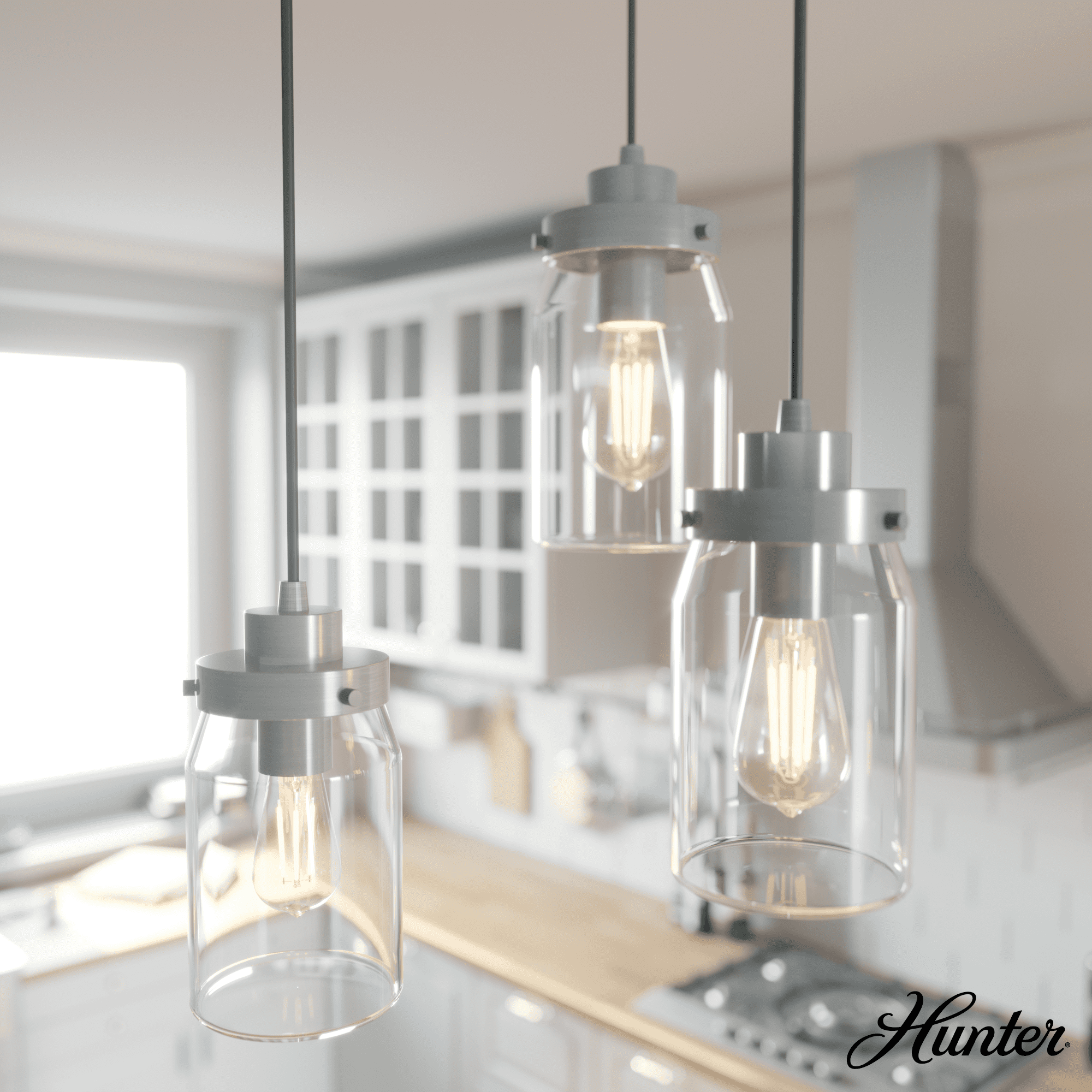 Hunter Fan Devon Park 3 - Light Unique Tiered Chandelier