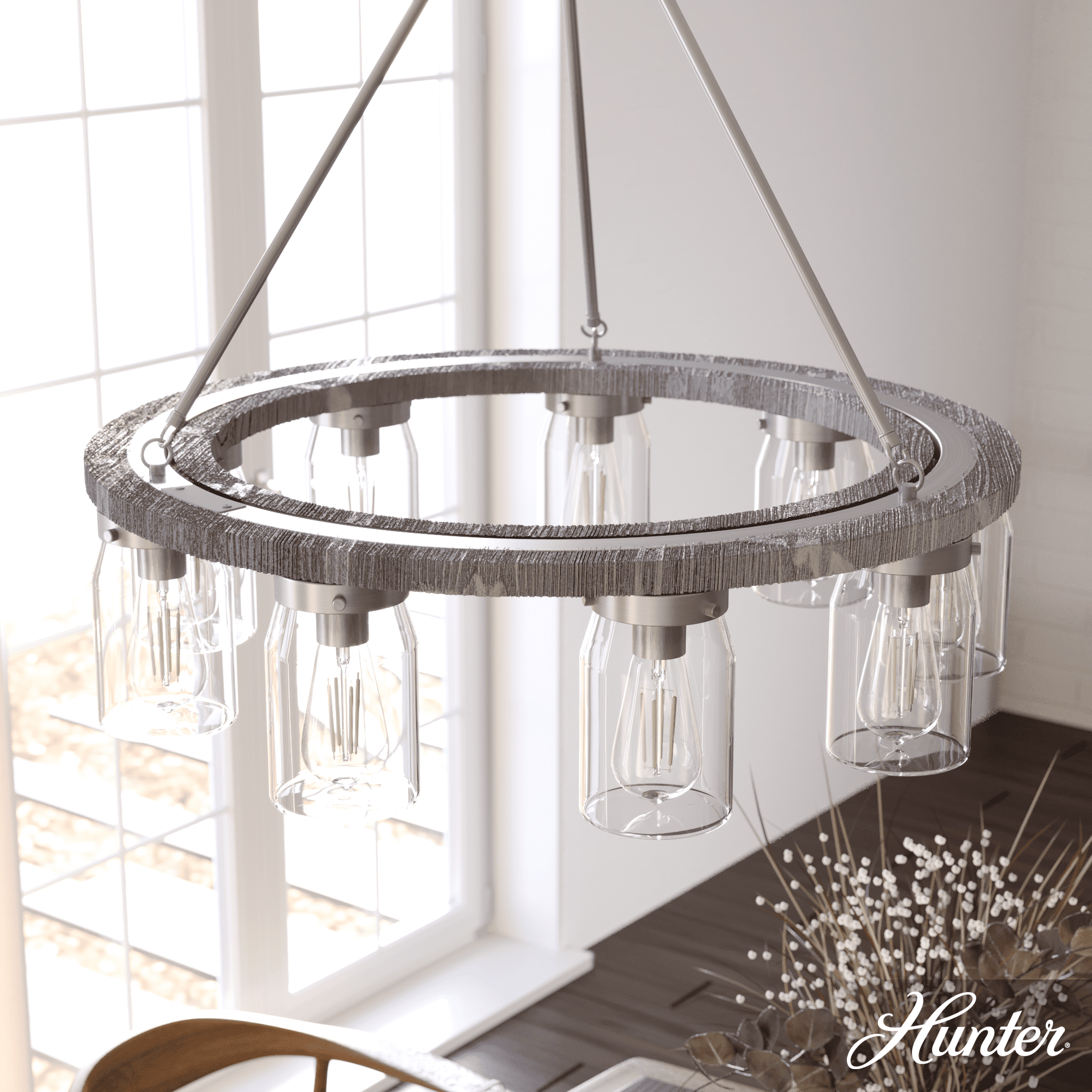Devon Park 9 - Light Candle Style Chandelier