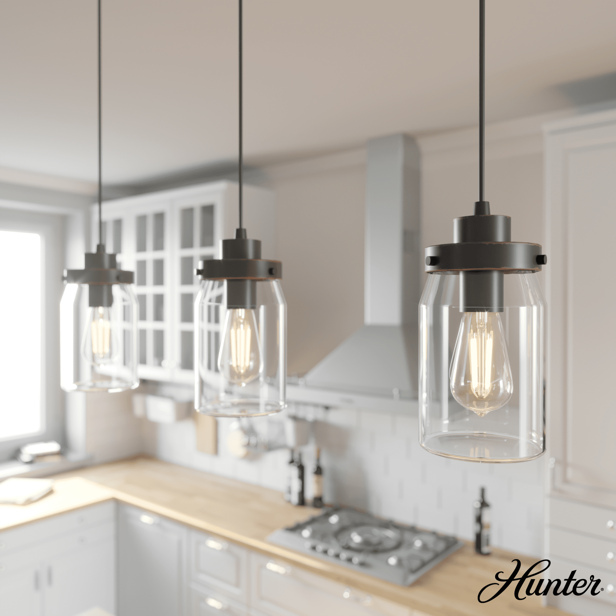 Devon Park 3 - Light Kitchen Island Linear Pendant