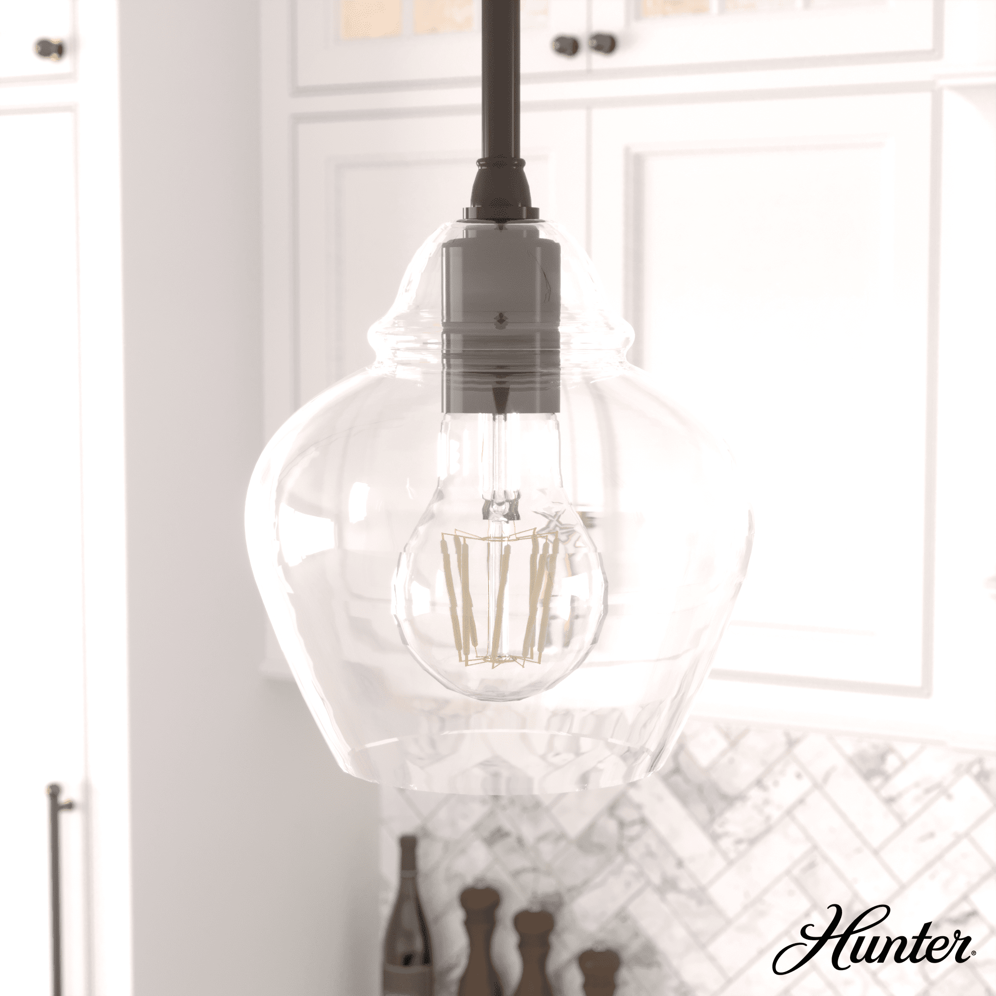 Dunshire 1 Light Noble Bronze Pendant with Glass