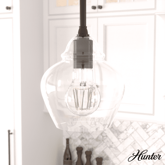 Dunshire 1 Light Noble Bronze Pendant with Glass
