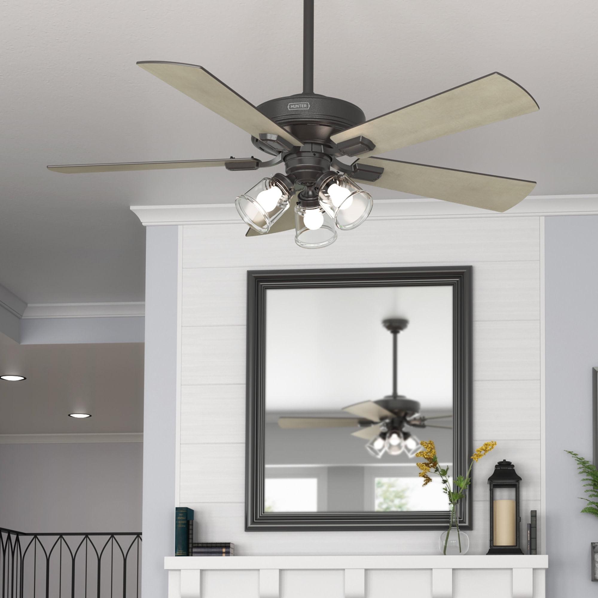 Crestfield 52" 5 - Blade Standard Ceiling Fan with Lights and Remote