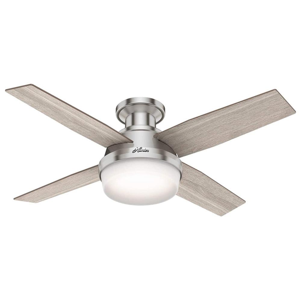 52" Dempsey Low Profile Ceiling Fan with Remote (Includes LED Light Bulb) - Hunter Fan