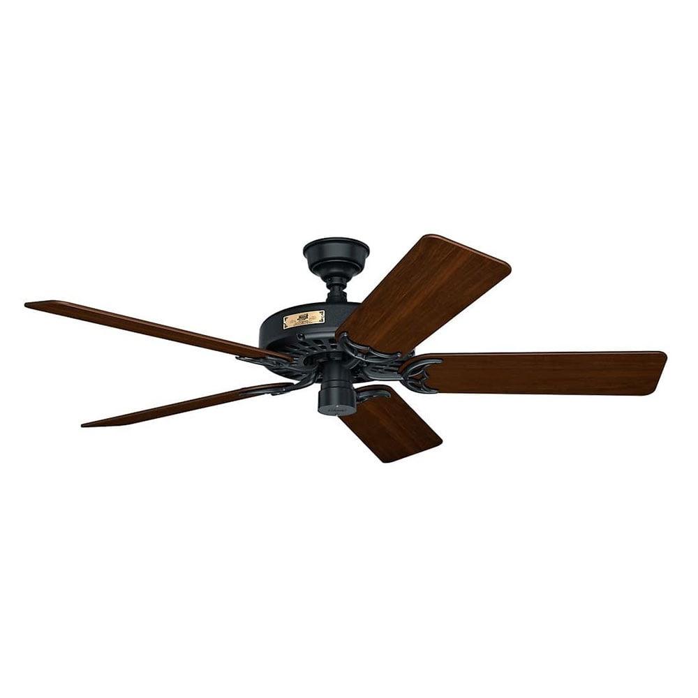 Hunter Fan Company 52 Inch Outdoor Ceiling Fan w/ Reversible Blades, Black