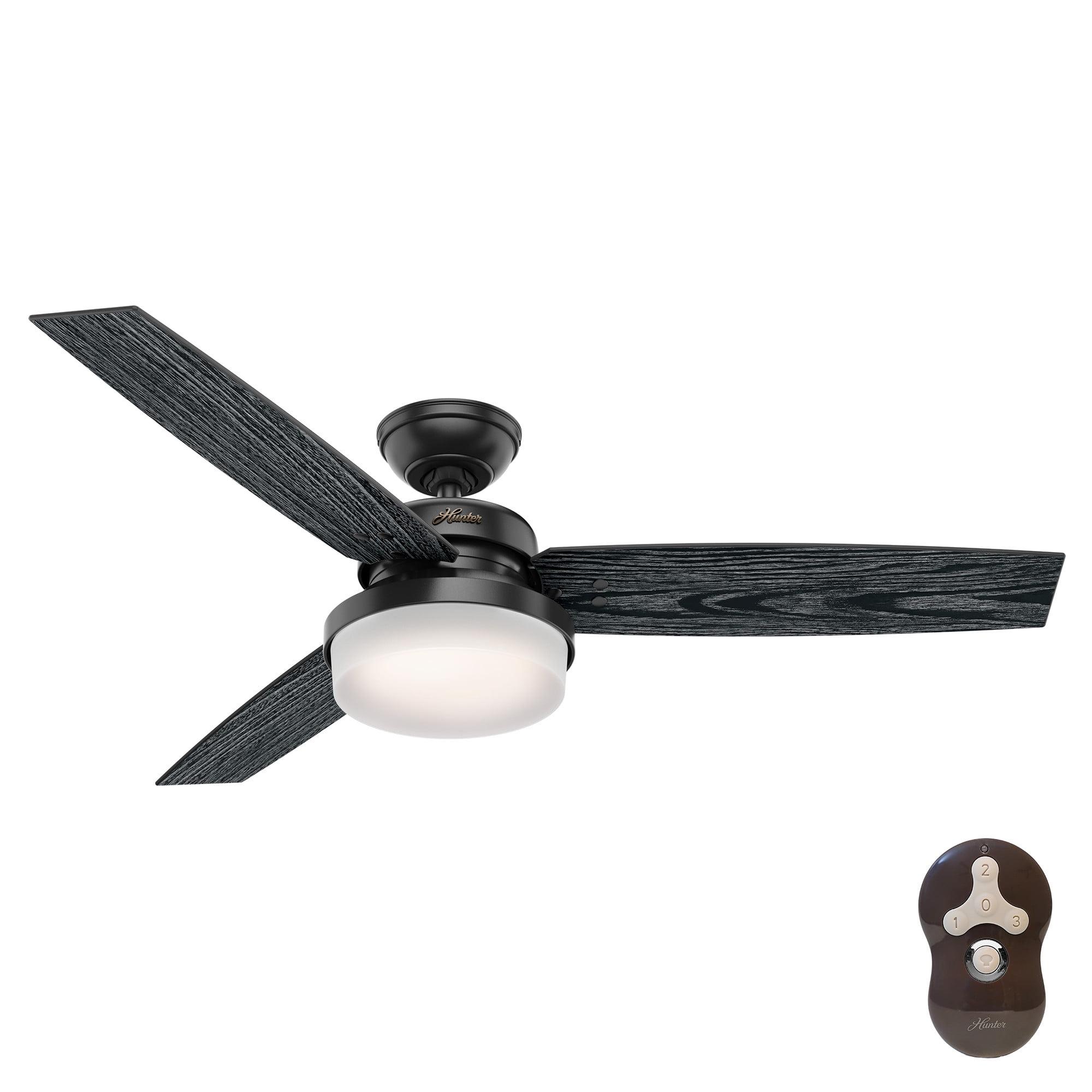 Hunter Fan 52" Sentinel 3 -Blade Standard Ceiling Fan with Remote Control and Light Kit Included