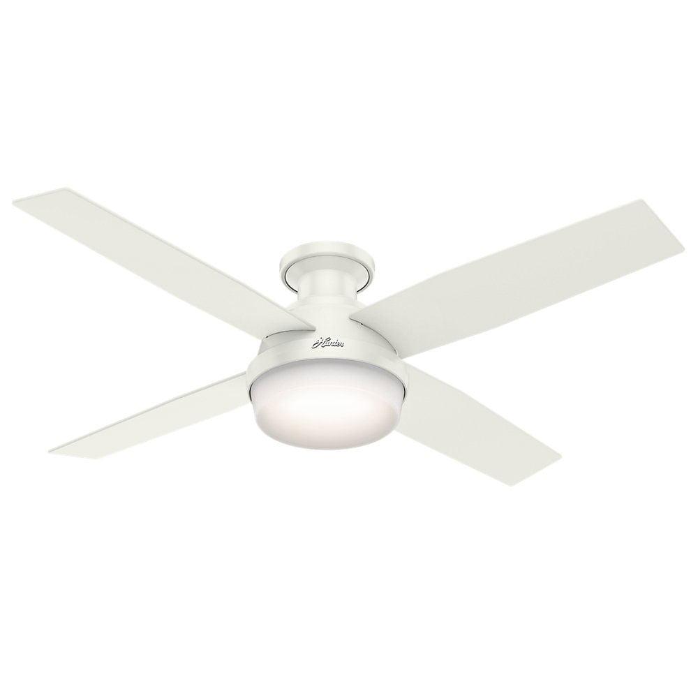 52" Dempsey Low Profile Ceiling Fan with Remote (Includes LED Light Bulb) - Hunter Fan