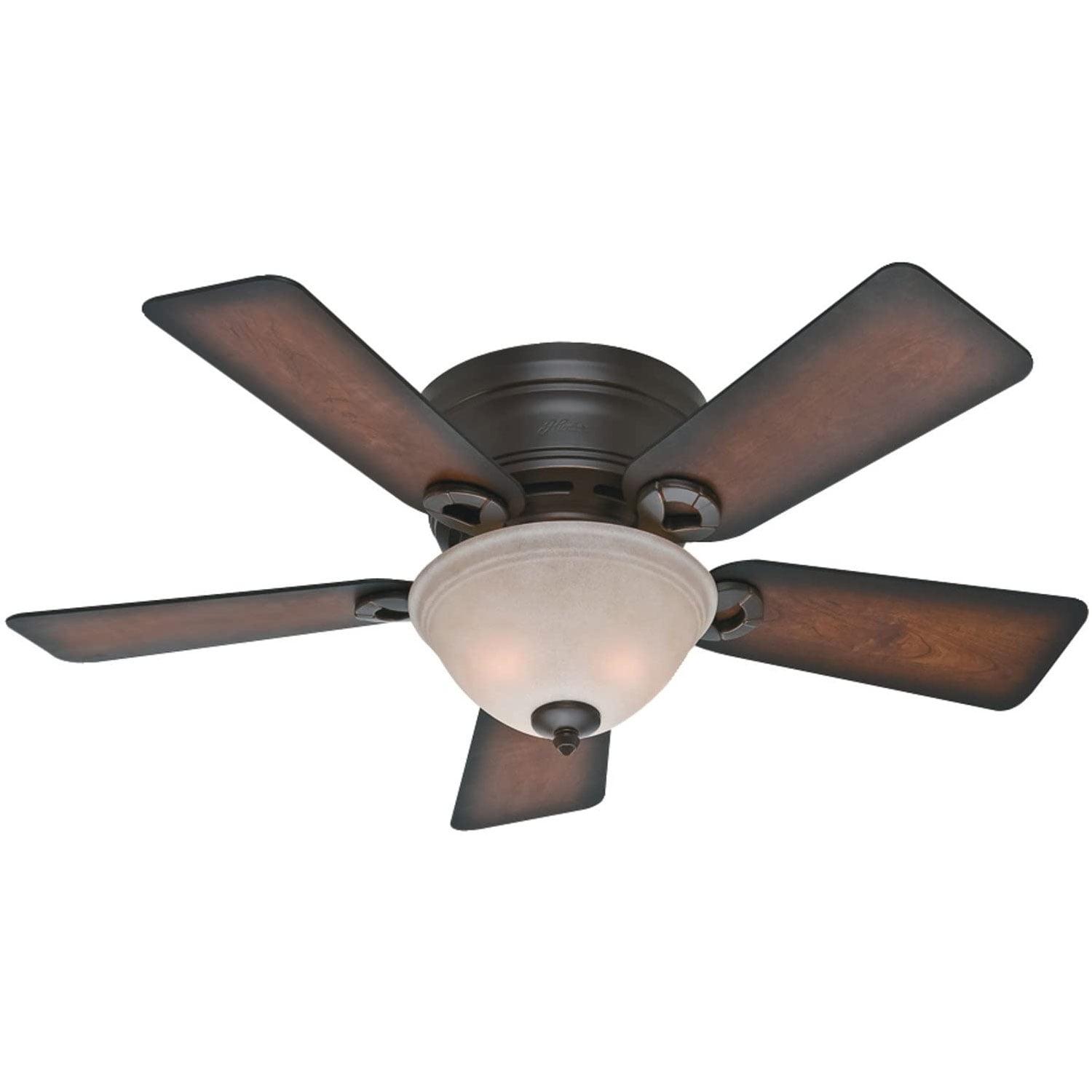 Conroy Onyx Bengal 42" Low Profile Ceiling Fan with Mahogany Blades and LED Light