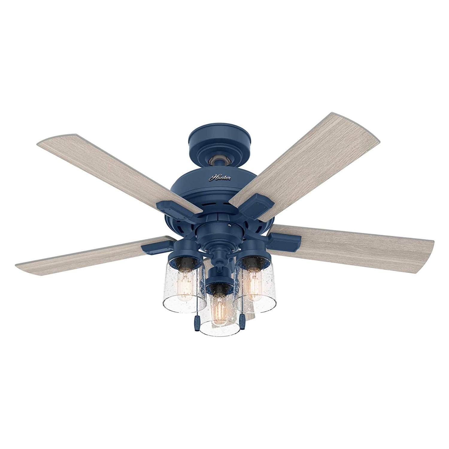 44" Hartland 5 - Blade Standard Ceiling Fan with Pull Chain and Light Kit Included