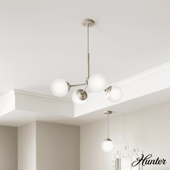 Hunter Fan Hepburn 4 - Light Sputnik Sphere Chandelier