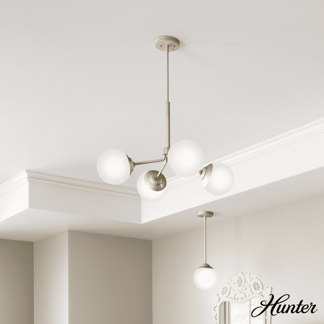 Hunter Fan Hepburn 4 - Light Sputnik Sphere Chandelier