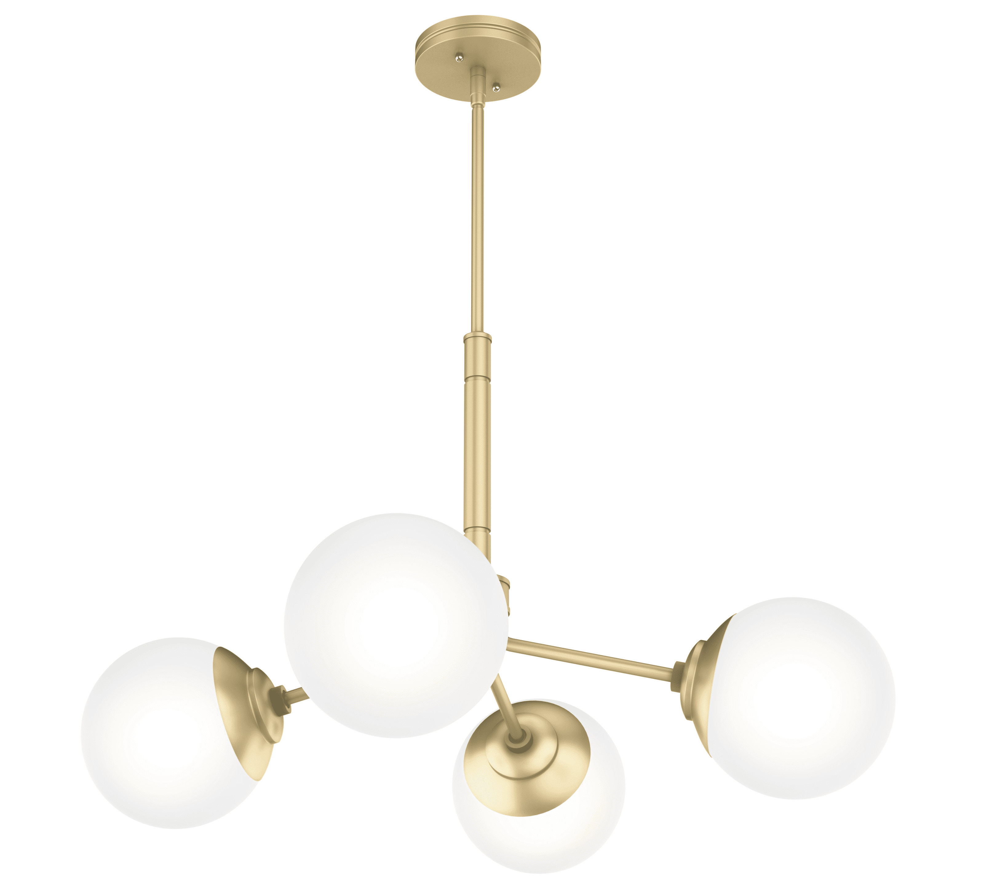 Hepburn 30" Modern Brass Sputnik Sphere Chandelier