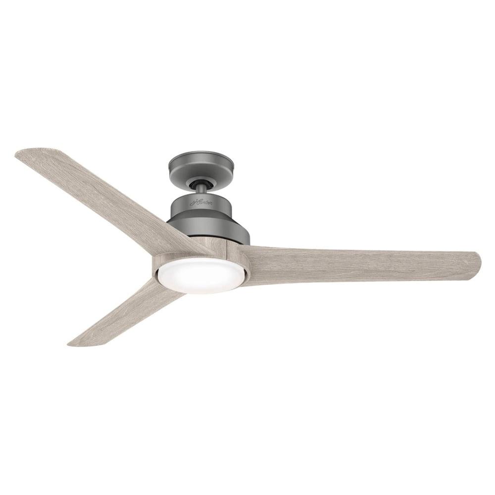 Lakemont 52" Matte Silver LED Ceiling Fan with Remote & Light Kit