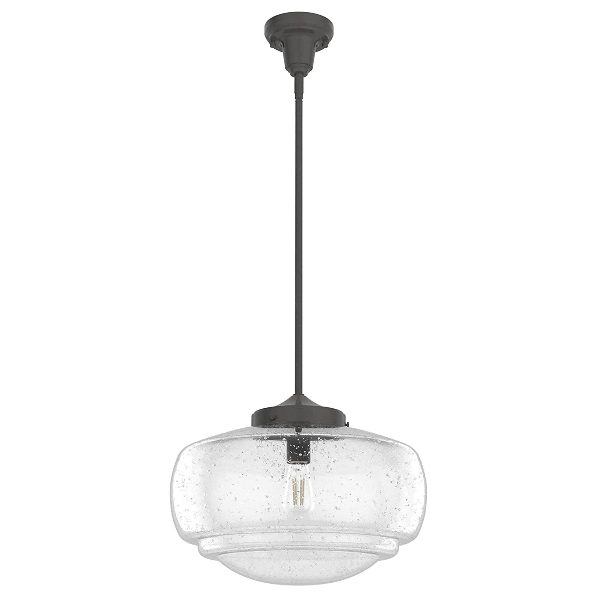 Saddle Creek 1 - Light Single Schoolhouse Pendant with Glass