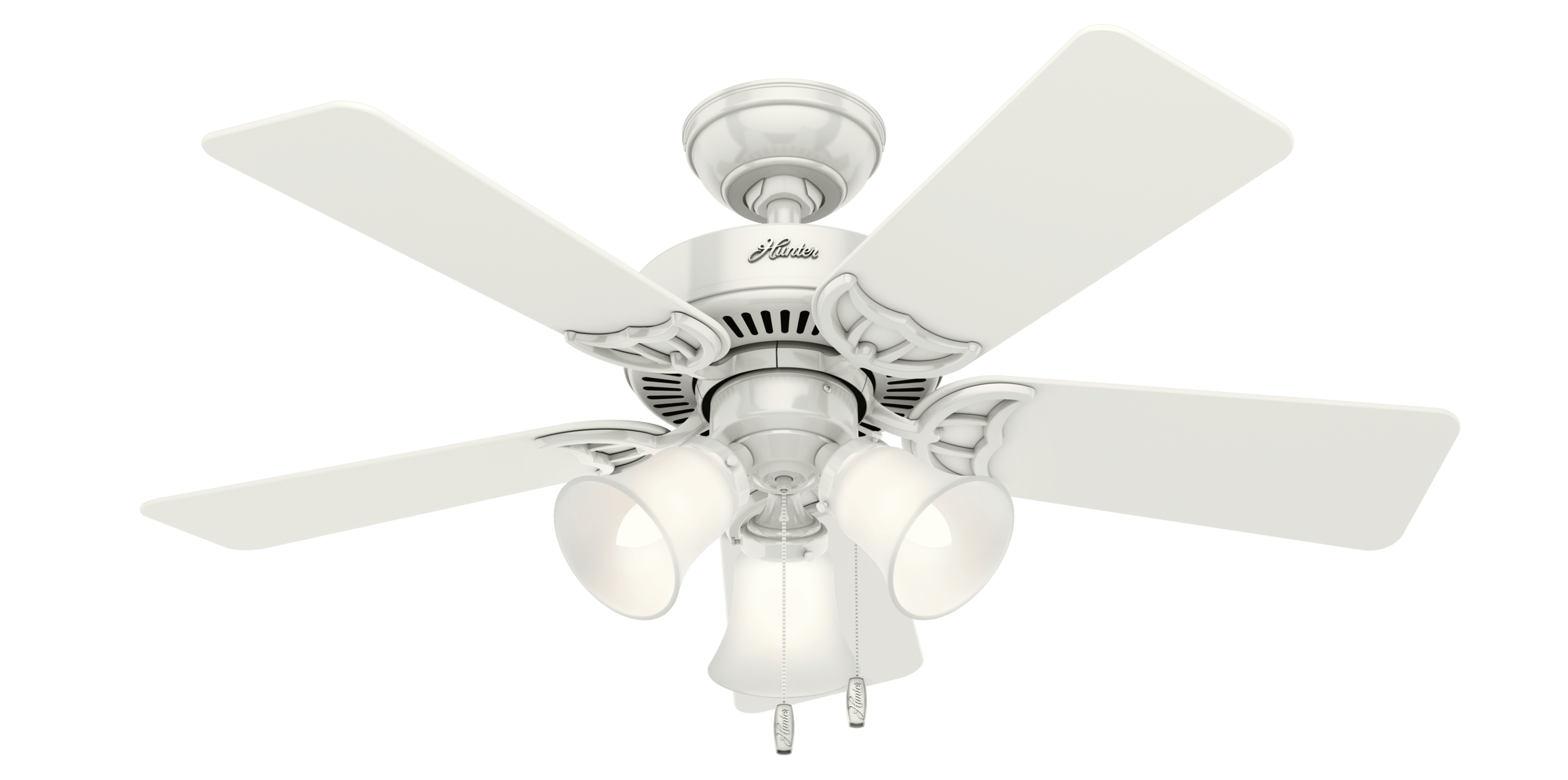 WhisperWind Classic 42" Ceiling Fan with White Oak Blades and Lighting