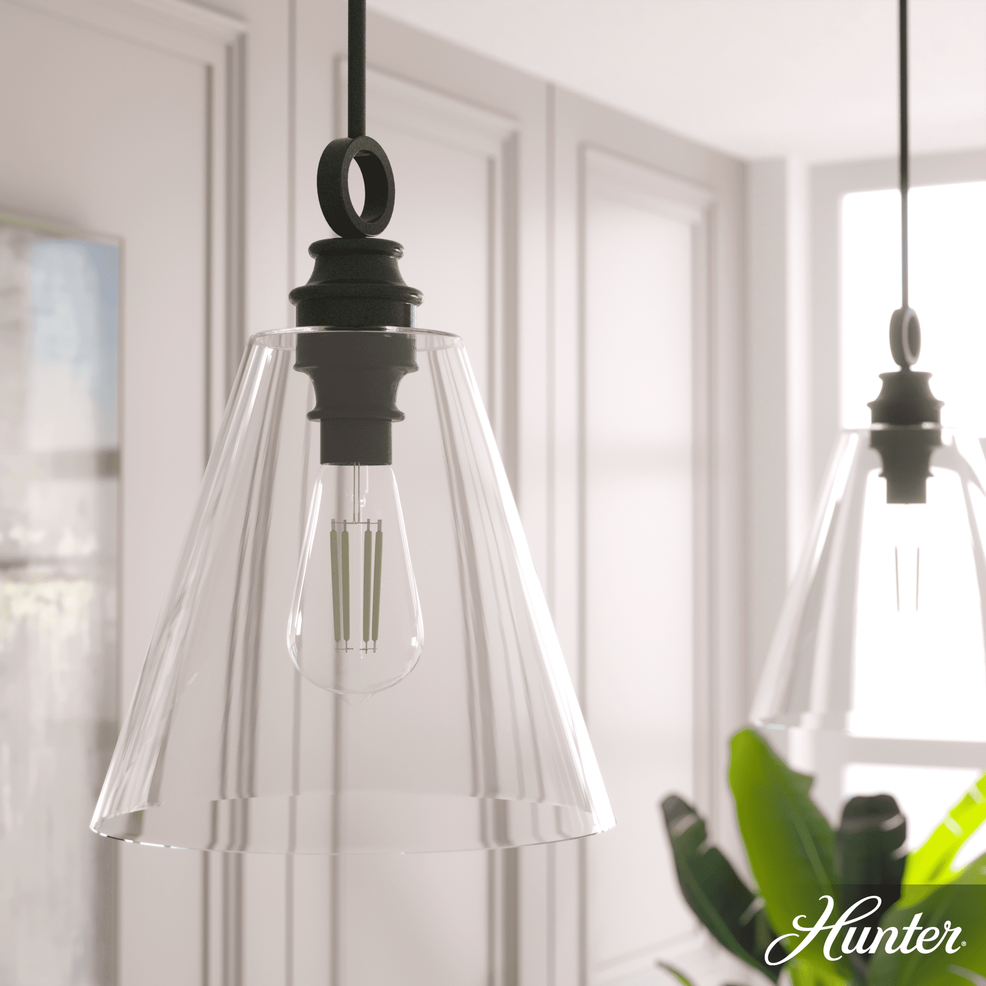 Klein 1 Light Glass Cone Pendant