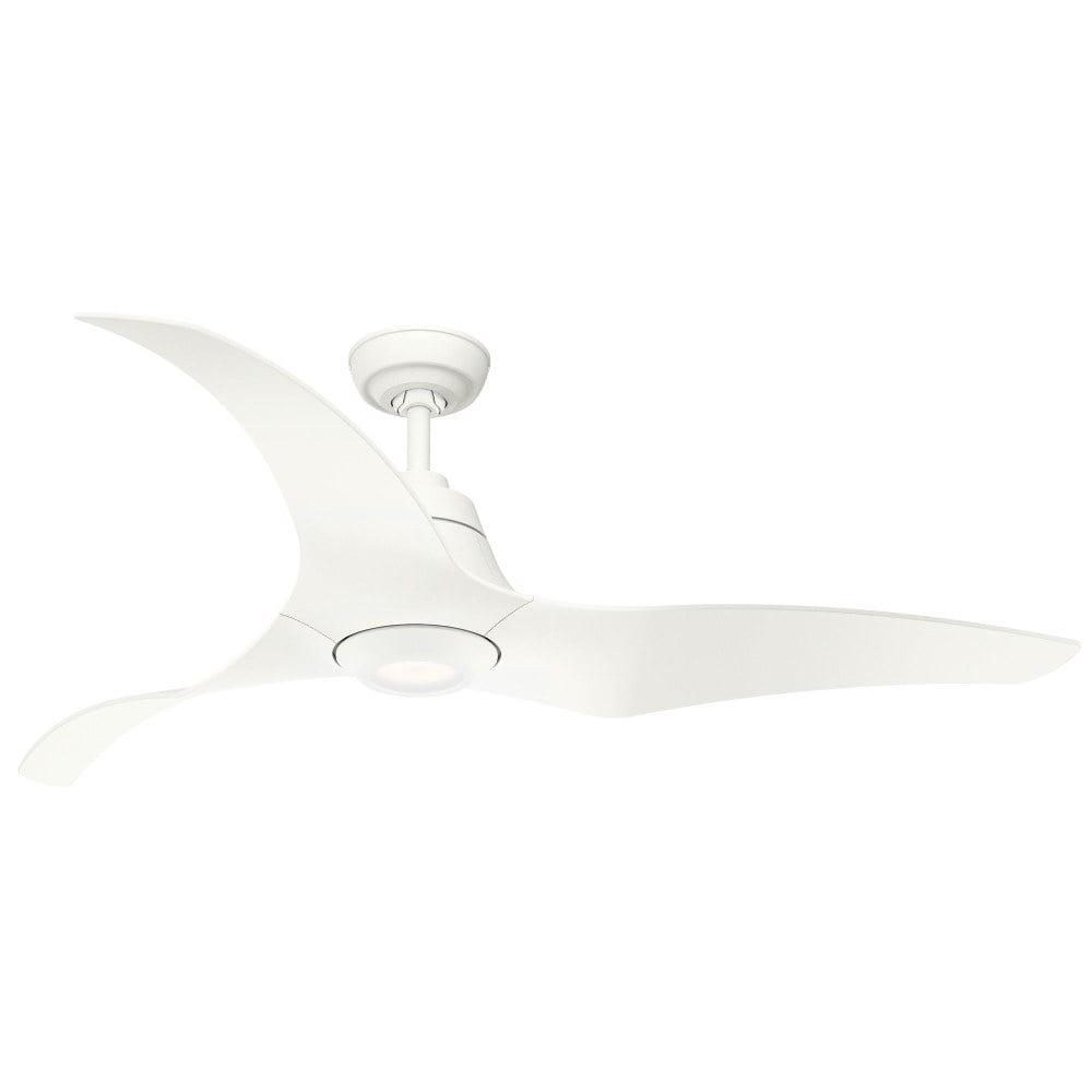 60" Arwen 3-Blade Standard Damp Rated Ceiling Fan With LED Light Kit And Handheld Remote