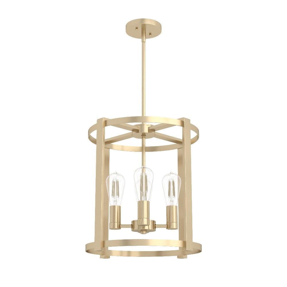 19959-Hunter Fans-Astwood 4-Light Lantern Chandelier in Caged Style-16 Inches Wide by 25.5 Inches High-Alturas Gold Finish