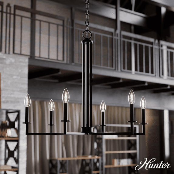 Hunter Fan 6 - Light Geometric Classic Chandelier
