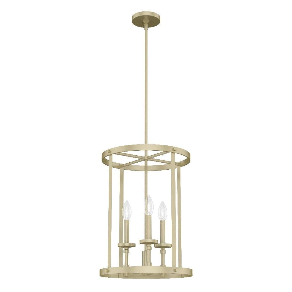 Briargrove Modern Brass 3-Light Candle Chandelier - 20" Height