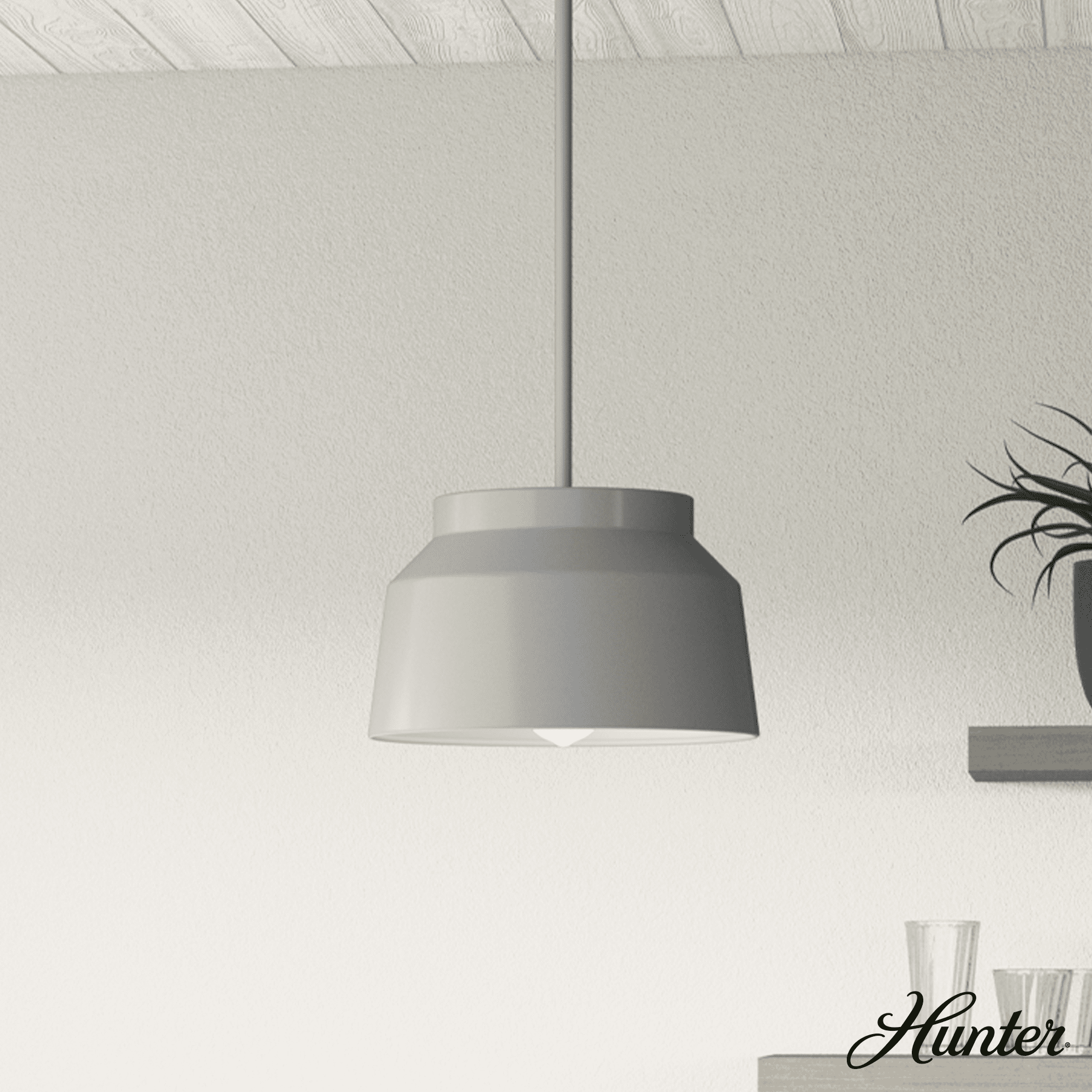 Hunter Fan Cranbrook 1 - Light Single Bell Pendant