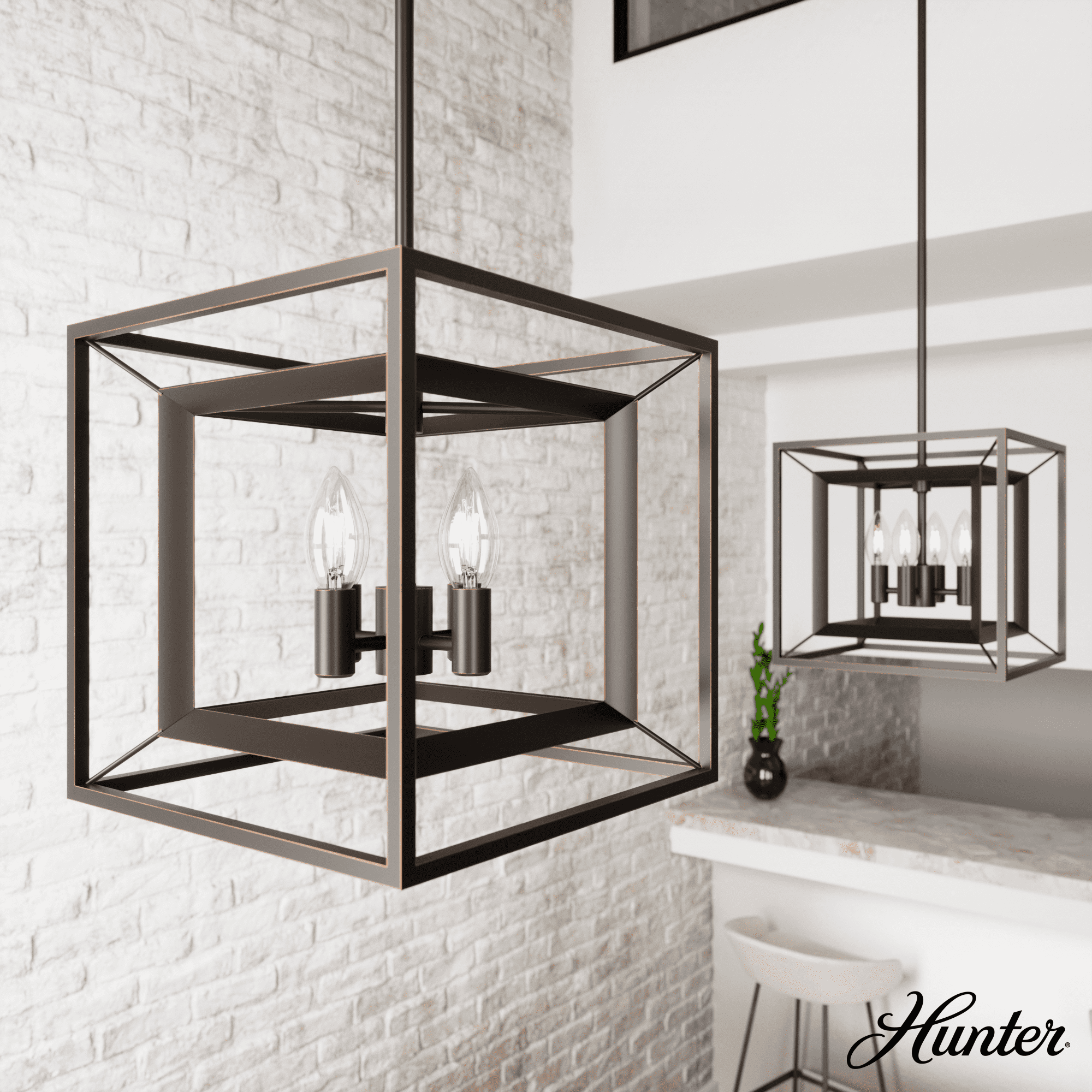 Doherty 4 - Light Rectangle 12 inch Pendant