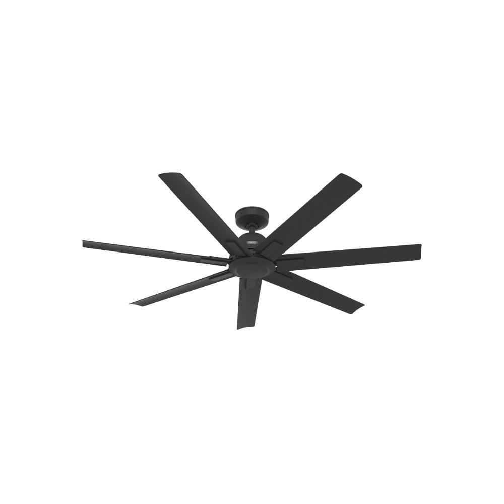 Downtown 60" Matte Black 7-Blade Ceiling Fan with Wall Control