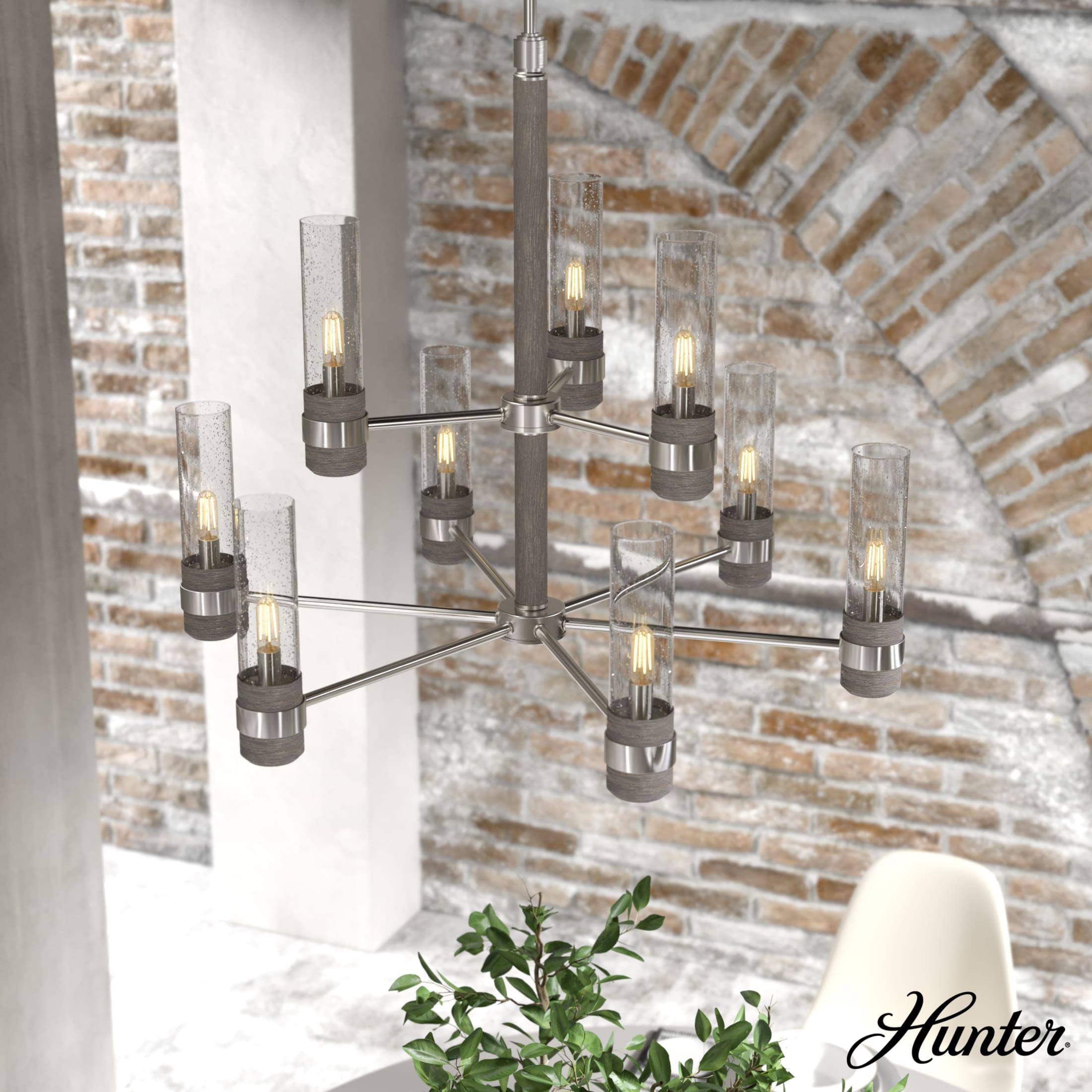 Hunter Fan River Mill 9 Light 2 Tier Candle Style Classic / Traditional Chandelier