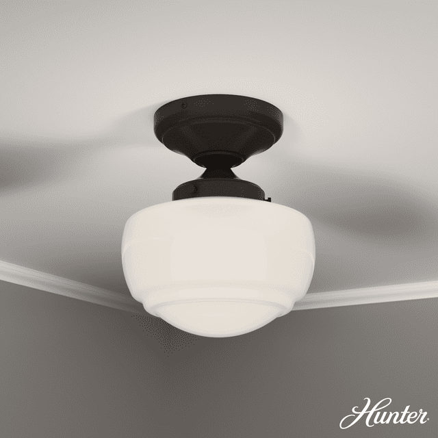 Hunter Saddle Creek 1 Light Mini Flush Mount Ceiling Light Fixture