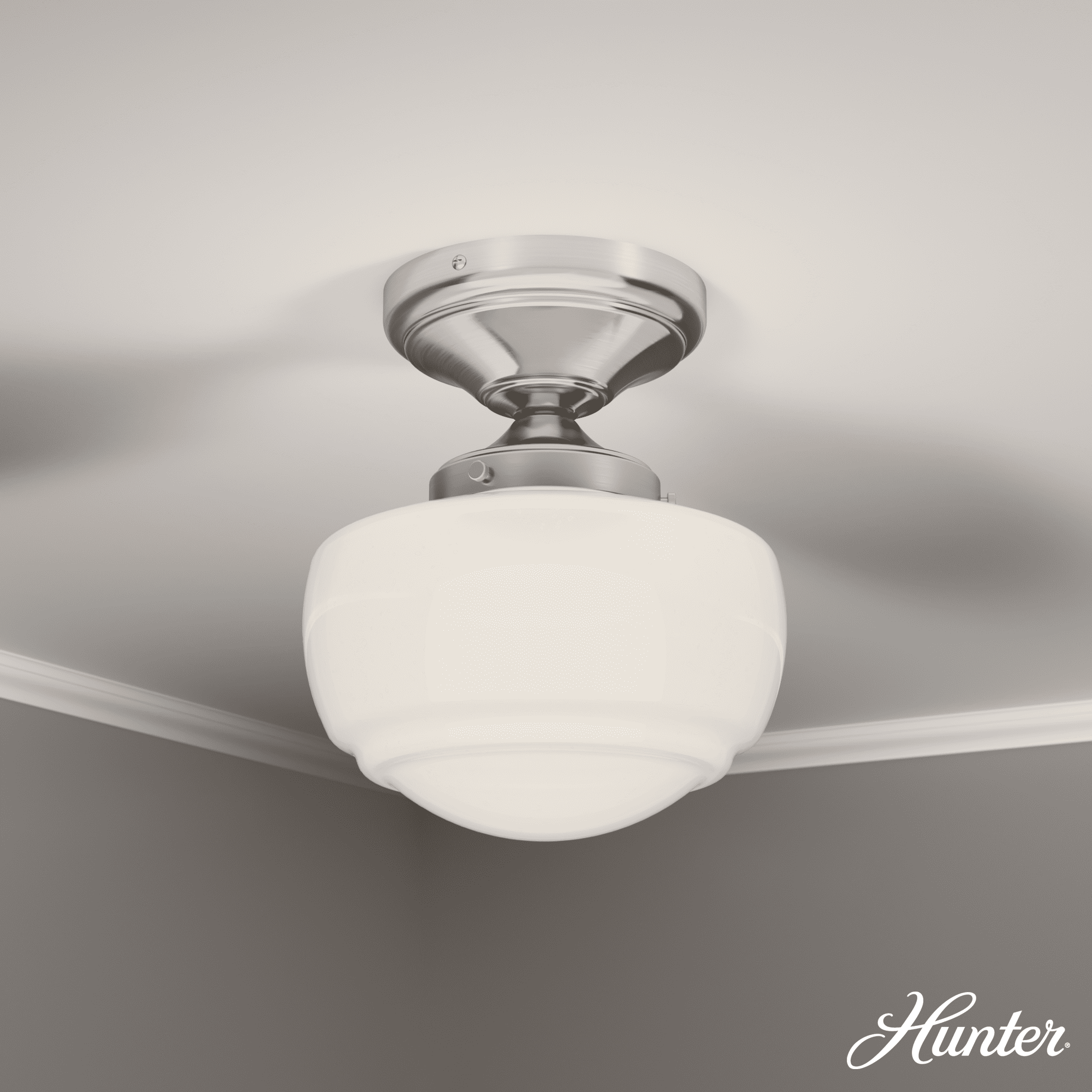 Hunter Fan Hunter Saddle Creek 1 Light Mini Flush Mount Ceiling Light Fixture